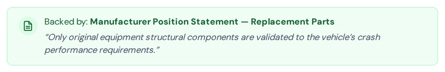 The quoted source under a disputed item in the Explainer: the estimating guidance the operation came from, shown word for word